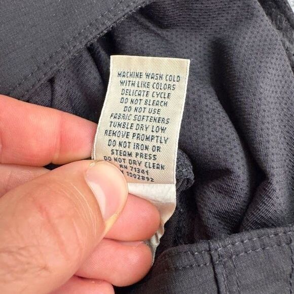 L.L. Bean Cargo Mini Skort Skirt Womens 14 Regular Black Nylon Outdoor Camping - Picture 14 of 16